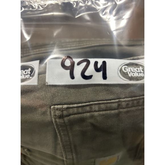 MENS 34x32 - Olive Carhartt Rugged Double Knee Relaxed Fit Utility Pants (924) - Picture 5 of 5